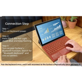 Bluetooth Detachable Slim Cover Keyboard for Microsoft Surface Pro 3–11, Pro X & Pro 7+