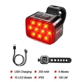 USB Rechargeable Bicycle Front & Rear LED Lights
