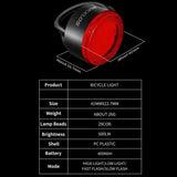 USB Rechargeable Bicycle Front & Rear LED Lights