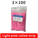 100PCS Colourful Nylon Cable Ties 3x100mm Self-Locking