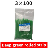 100PCS Colourful Nylon Cable Ties 3x100mm Self-Locking