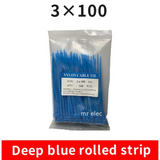 100PCS Colourful Nylon Cable Ties 3x100mm Self-Locking