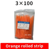 100PCS Colourful Nylon Cable Ties 3x100mm Self-Locking