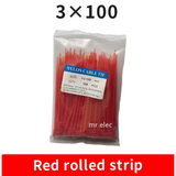 100PCS Colourful Nylon Cable Ties 3x100mm Self-Locking