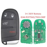433MHz Smart Remote Key PCF7953M for Chrysler 200, 300 & Dodge Charger, Challenger (2015+)