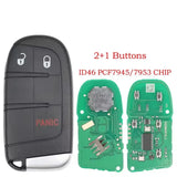 433MHz Smart Remote Key PCF7953M for Chrysler 200, 300 & Dodge Charger, Challenger (2015+)
