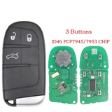433MHz Smart Remote Key PCF7953M for Chrysler 200, 300 & Dodge Charger, Challenger (2015+)