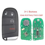 433MHz Smart Remote Key PCF7953M for Chrysler 200, 300 & Dodge Charger, Challenger (2015+)