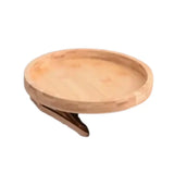Clip-On Wooden Sofa Armrest Tray Table