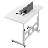 Compact Adjustable Bedside Work Desk with a 4-Wheel Mobile Design