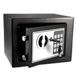 Compact Digital Safe with Key & Password