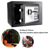Compact Digital Safe with Key & Password