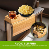 Wooden Sofa Armrest Tray with Cup Holder