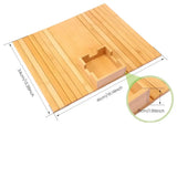 Wooden Sofa Armrest Tray with Cup Holder