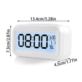 Digital Alarm Clock – Battery Operated with Indoor Temperature & Light Sensor Backlight (3 colors available)