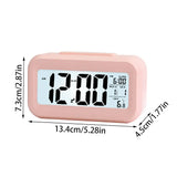Digital Alarm Clock – Battery Operated with Indoor Temperature & Light Sensor Backlight (3 colors available)