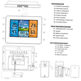 Digital Indoor-Outdoor Weather Station with Clock & Wireless Sensor (2 colours available)