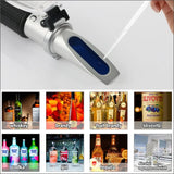 Digital Refractometer 0–80% Brix/Alcohol/Glycol Portable Handheld ATC Meter