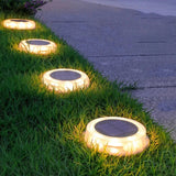 Premium Outdoor Waterproof LED Solar Lawn Lights - Elegant Buried Street Lamps for Gardens and Villas in Warm White