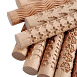 Embossed Wooden Rolling Pin for Clay & Pottery (different types available)