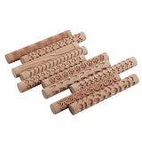 Embossed Wooden Rolling Pin for Clay & Pottery (different types available)
