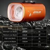 1300-Lumen Aluminum Waterproof Bicycle Headlight
