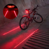 High-Visibility Bicycle LED Tail Light with Dual Laser and Waterproof Design for Enhanced Safety