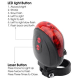 High-Visibility Bicycle LED Tail Light with Dual Laser and Waterproof Design for Enhanced Safety