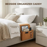 Felt Bedside Hanging Storage Pocket for Remotes, Phones & Books