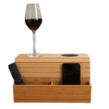 Foldable Bamboo Sofa Armrest Table with Cup Holder (2 colours available)