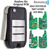 433MHz ID47 Keyless Go Smart Remote Key for MG5, ZS, MG6 & HS (2017–2019)