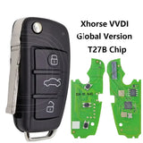 Audi-Style Universal Flip Remote Car Key for Audi, Volkswagen, Skoda & SEAT