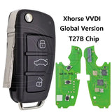 Audi-Style Universal Flip Remote Car Key for Audi, Volkswagen, Skoda & SEAT