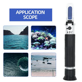 Handheld Refractometer Sea Salt Salinity Meter 0–10% (available with or without box)
