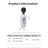 Handheld TVOC & HCHO Air Quality Tester (2-in-1)