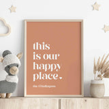 This Is Our Happy Place Personalised Print