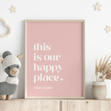 This Is Our Happy Place Personalised Print