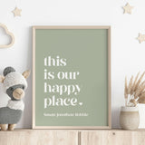 This Is Our Happy Place Personalised Print