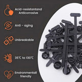 Heavy-Duty Nylon Self-Locking Zip Ties with Buckle & Pin Button