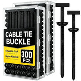 Heavy-Duty Nylon Self-Locking Zip Ties with Buckle & Pin Button