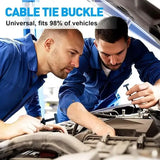 Heavy-Duty Nylon Self-Locking Zip Ties with Buckle & Pin Button