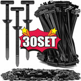 Heavy-Duty Nylon Self-Locking Zip Ties with Buckle & Pin Button