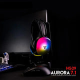 HG29 7.1 Wired Gaming Headset with RGB & 50mm Drivers