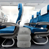 Inflatable Travel Footrest Pillow (Navy Blue & Grey)