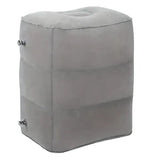 Inflatable Travel Footrest Pillow (Navy Blue & Grey)