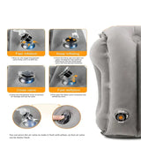 Inflatable Travel Neck Pillow with Chin Support