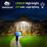 6000mAh Solar Flood Light with Dual Motion Sensors