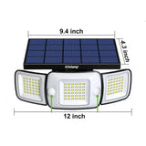 6000mAh Solar Flood Light with Dual Motion Sensors