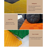 Interlocking Plastic Garage Flooring Tiles (Pack of 25 Tiles)