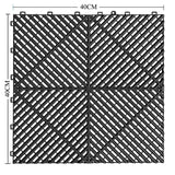 Interlocking Plastic Garage Flooring Tiles (Pack of 25 Tiles)